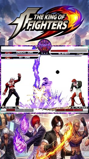 Ex Iori & Orochi Iori vs Element #kof #kyo #ioriyagami #kusanagi #arcadegames #gaming #gamingclips