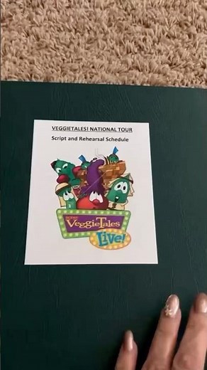 VeggieTales live script book! Filmed by the great Juli (Marcy!)