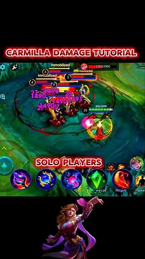 ✅Carmilla Damage Build Tutorial by THUNDER BLADE