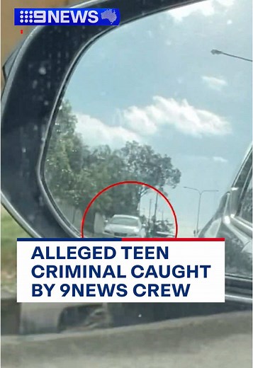 #EXCLUSIVE: A #9News crew was caught in the middle of an alleged stolen car joyride, spotting a balaclava-wearing teen driving at speed before capturing his dramatic arrest.