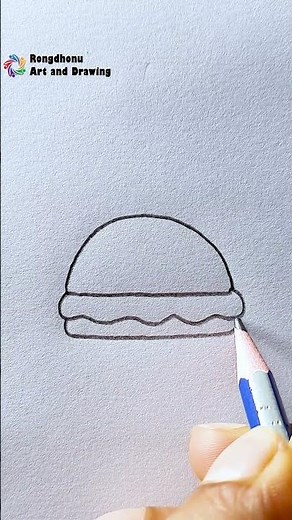 Easy Burger Drawing Tutorial | Simple Step-by-Step Guide