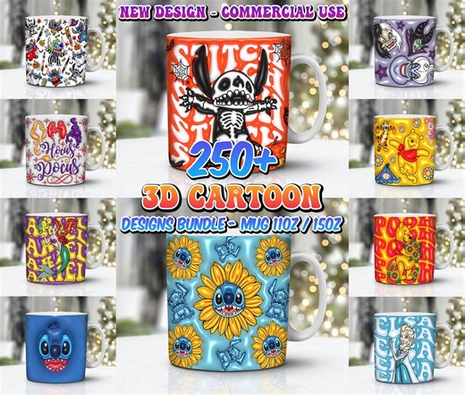 250+ Designs 3D Cartoon 11oz & 15oz Mug Wrap Png, Cartoon Characters Bundle Mug Png, Cartoon Movies Mug Wrap, Princess Png, Cartoon Png - Etsy UK