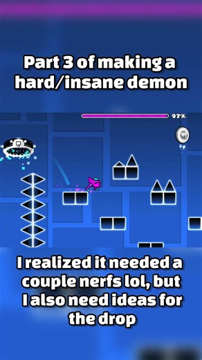 Part THREE of Making a Geomtry Dash Demon! #makeuptutorial #geometrydash #funny #gaming