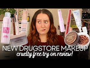 TESTING *NEW* DRUGSTORE MAKEUP! Cruelty Free Affordable Makeup Haul Review First Impressions 2025