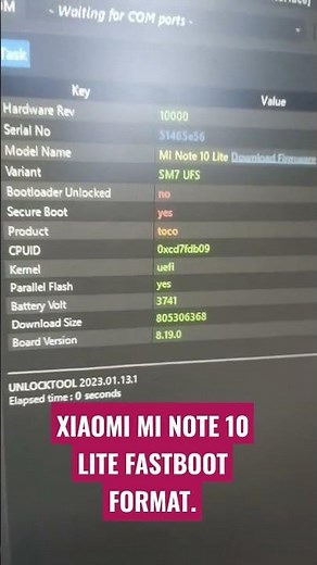 XIAOMI MI NOTE 10 LITE FASTBOOT FORMAT. #consistencyisbetterthantalent #oneplaceonehabit #lcd