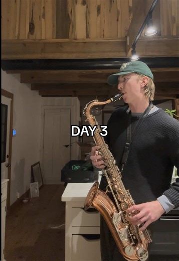 Replying to @Erik Not Derek I mean after today I think I could rip the next James Bond movie… #saxophone #learning #lovethyneighbor #milk