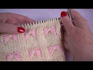 Knit a Colorful Butterfly Stitch in Two Colors