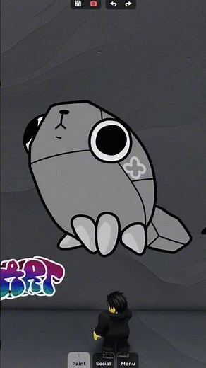 Drawing Pebble from Dandy's World in Roblox Spray Paint #roblox #art #drawing #robloxart