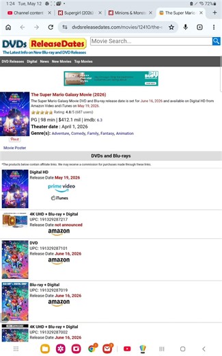 mario galaxy movie blu ray and DVD release date confirmed