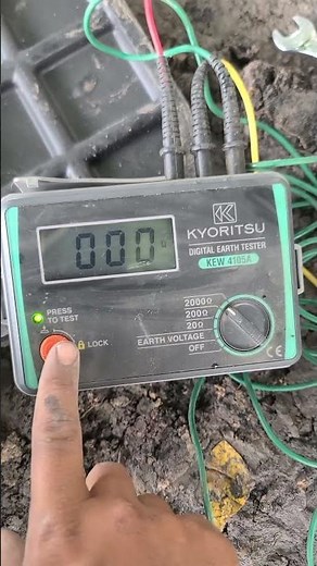 Ground testing for lightning ⚡ protection system.