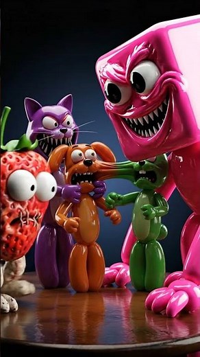 Humanoid Cheese | 3D Animated Fight Between Cheese Creatures, Strawberries & Ice Cream!