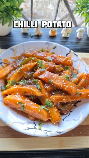 Chilli potato recipe 🤤❤️❤️...#shorts #chillipotatorecipe #recipe #foodshorts #viral #potato #snacks
