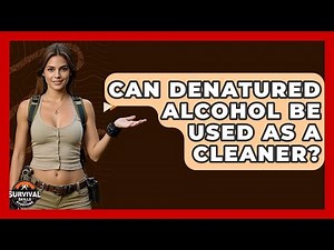 Can Denatured Alcohol Be Used As A Cleaner? - Survival Skills for Everyone