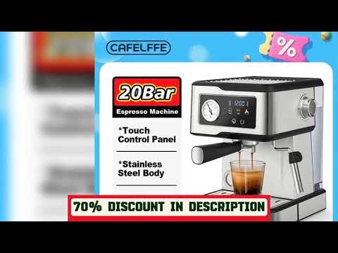 A must-have product! Cafelffe Espresso Machine 20Bar,Cappuccino Maker with Milk Frother Steam Wand