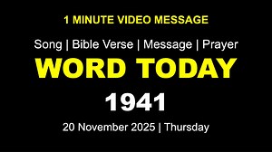 One Minute | WT-1941 Song | Bible Verse for the Day | Message | Prayer All in One Minute | Bro Rsv