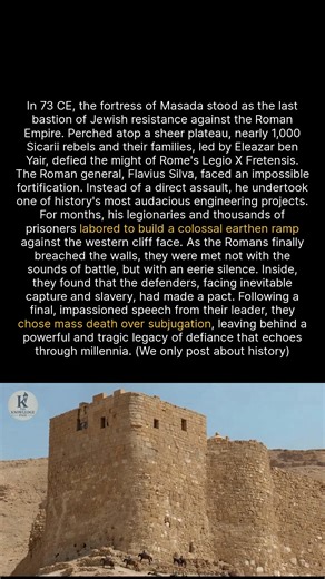240K views · 3.4K reactions | The incredible siege ramp at Masada led to one of ancient historys most tragic endings. #history #ancienthistory #archaeology | Knowledge | Facebook