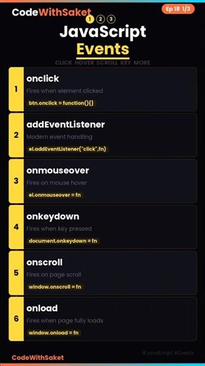 Stop Learning JS Wrong ❌ Understand Events Like This! #coding #ai #viral