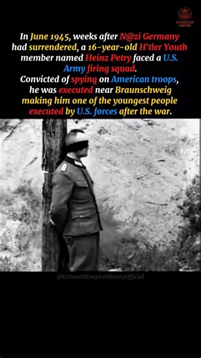 The 16-Year-Old Spy Executed AFTER WWII Ended ⚠️