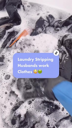 Stripping my husbands nasty work clothes. They were looking extra disgusting this week 😳😳 #cleantok #laundrystrip #sogross #FlexEveryAngle #cleaning #clean #workclothes #cleanwithsnowenne #snowennecleans @Snowenne | Cleaning Motivator @Snowenne | Cleaning Motivator