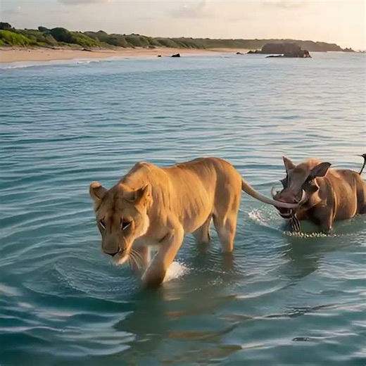 Pig vs Loin 🦁🙃 Funny Moments😁🫠