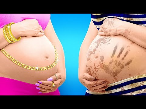 RICH MOM vs POOR MOM || TOP PREGNANCY HACKS & PARENTING TIPS