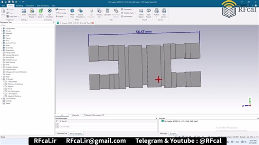 طراحی و شبیه سازی Waveguide Coupler WR90 12.5-15.5 GHz 3dB Type3 در CST شماره 16