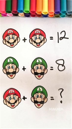 Super Mario Bross Math Challenge game 🤩🤫 Can u Guess it? #mariobros #supermario #haijeii #shorts