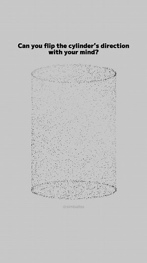 Does the cylinder rotates clockwise or counterclockwise? #satisfying #illusion #simulation