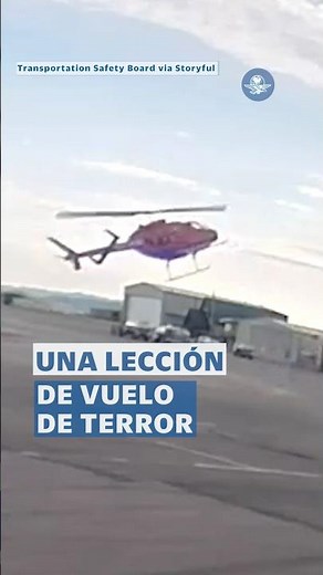 Lección de vuelo casi termina en tragedia: piloto pierde el control de helicóptero al aterrizar