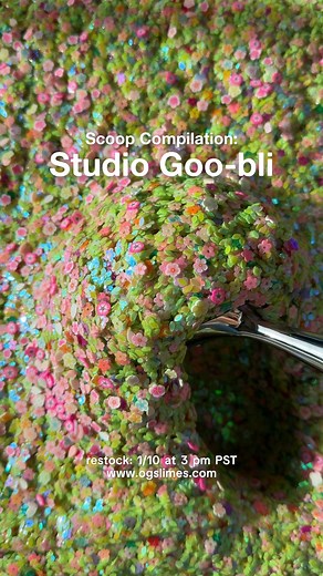 OG Slimes on Instagram: "Some people like the sped up versions of our scoop compilations so I wanted to start posting them more! 🥄 Studio Goo-bli Restock: 1/10 at 3 pm PST ✧˖°⊹"