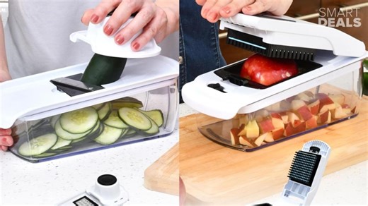 This all-in-one veggie chopper takes meal prep time from minutes to seconds