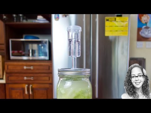 How To Assemble A 3 Piece Air Lock Used For Fermenting Food