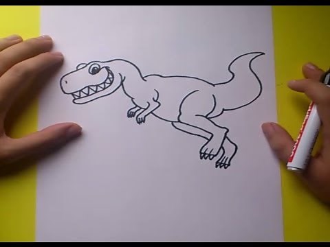 Como dibujar un dinosaurio paso a paso 6 | How to draw a dinosaur 6