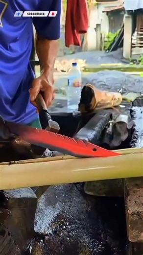 Traditional Blade Hardening Using Banana Tree — Natural Sharpness, Strong & Long-Lasting Edge