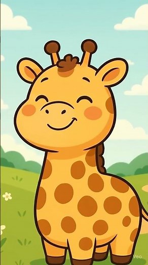 Giraffe Fun 🦒☘️#cartoongiraffe #fluffy #kidscartoon #newcartoon #baby
