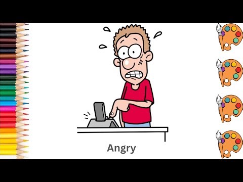 Angry - Sketch Art and Paint | Step by step tutorial | Pencil to Palette