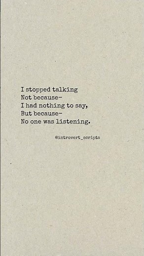 No One Was Listening | Deep Emotional Poem | introvert_scripts