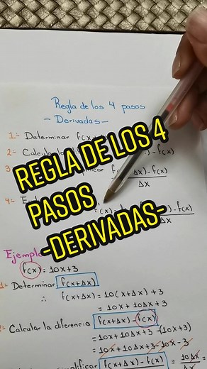 Descubre la Regla de los 4 Pasos para Derivadas