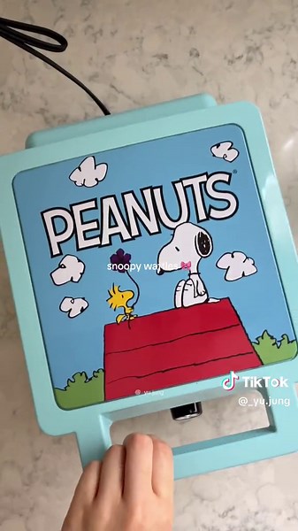The Cutest Snoopy Breakfast: Buttermilk Waffles with Peanuts Waffle Maker