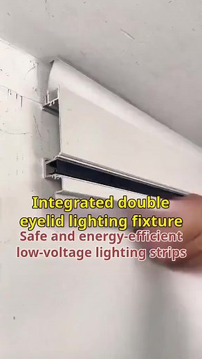 Integrated double eyelid lamp, low-voltage light strip for safety and energy-saving#skirtingline #buildingmaterials #decorativestrip | Decorative strip