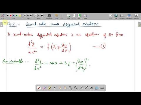 Lec11: Second order differential equation, Existence-uniqueness theorem(statement)