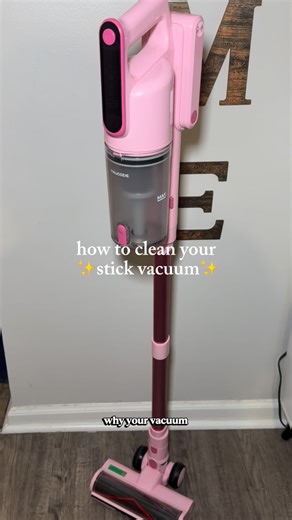 Sandy🧸 on Instagram: "how to deep clean your stick vacuum 💕✨ #reels #cleaningtips #deepcleaning #stickvacuum #cordlessvacuum #cleaninghacks"
