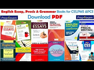 English Essay, Precis and Grammar Books Download in PDF - CSS, PMS and PCS Books in PDF- Prep4exams