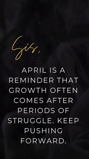 29 reactions · 12 shares | April is a reminder that growth often comes after periods of struggle. Keep pushing forward. • • #april #motivationalquotes #motivationalmonday #lnogreek | Like No Other Greek | Facebook