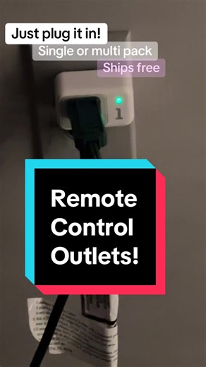 Make any outlet an automatic remote to turn any outlet user friendly and convenient. Great for individuals with limited mobility, seniors, anyone can stay seated and enjoy the convenience! #remoteoutlet #lightsout #christmashaul #christmasgift #tiktokfinds