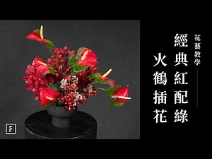 雙色的火鶴這樣應用，節日插花必學！層次感設計讓家瞬間升級 🎅｜花藝教學｜花裡 FORi Flower