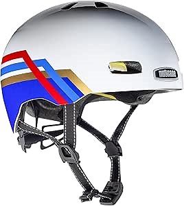 Nutcase, Street, Adult Bike and Skate Helmet with MIPS Protection System for Road Cycling and Commuting, Vantastic Notion Metallic MIPS, Large