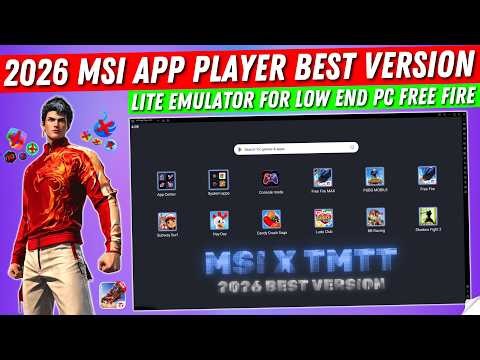 (2026) Msi App Player Best Version For Free Fire Low End PC | Msi Lite New Android Emulator For PC