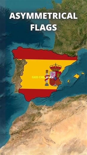 Asymmetrical VS symmetrical Flags | #country #geography #shorts