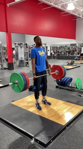 295lb hang power clean x 2